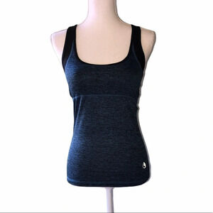 ICY ZONE Sz S Blk & Blue Athletic Top